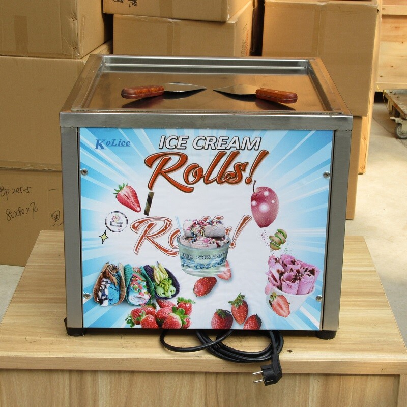 USA Kolice Countertop fried ice cream machine 18″X18″ square pan-auto defrost