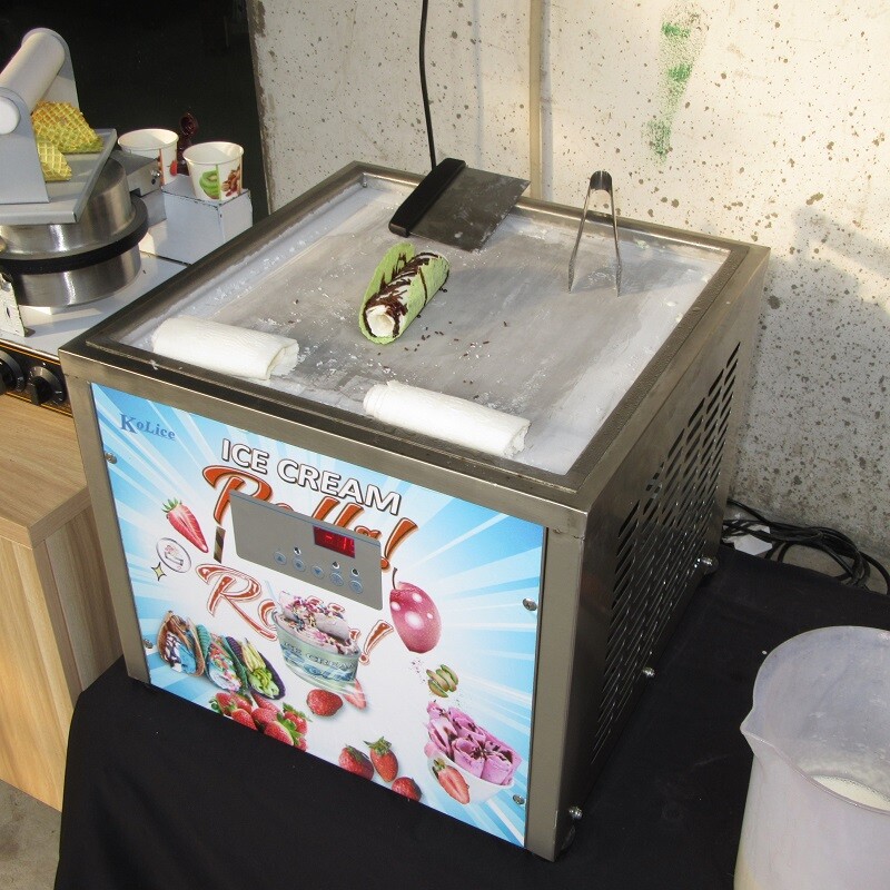 USA Kolice Countertop fried ice cream machine 18″X18″ square pan-auto defrost