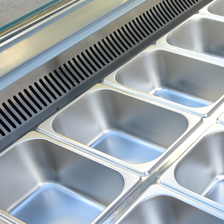 USA Kolice Commercial 12pans Gelato Display Freezer, Ice Cream Showcase Freezer