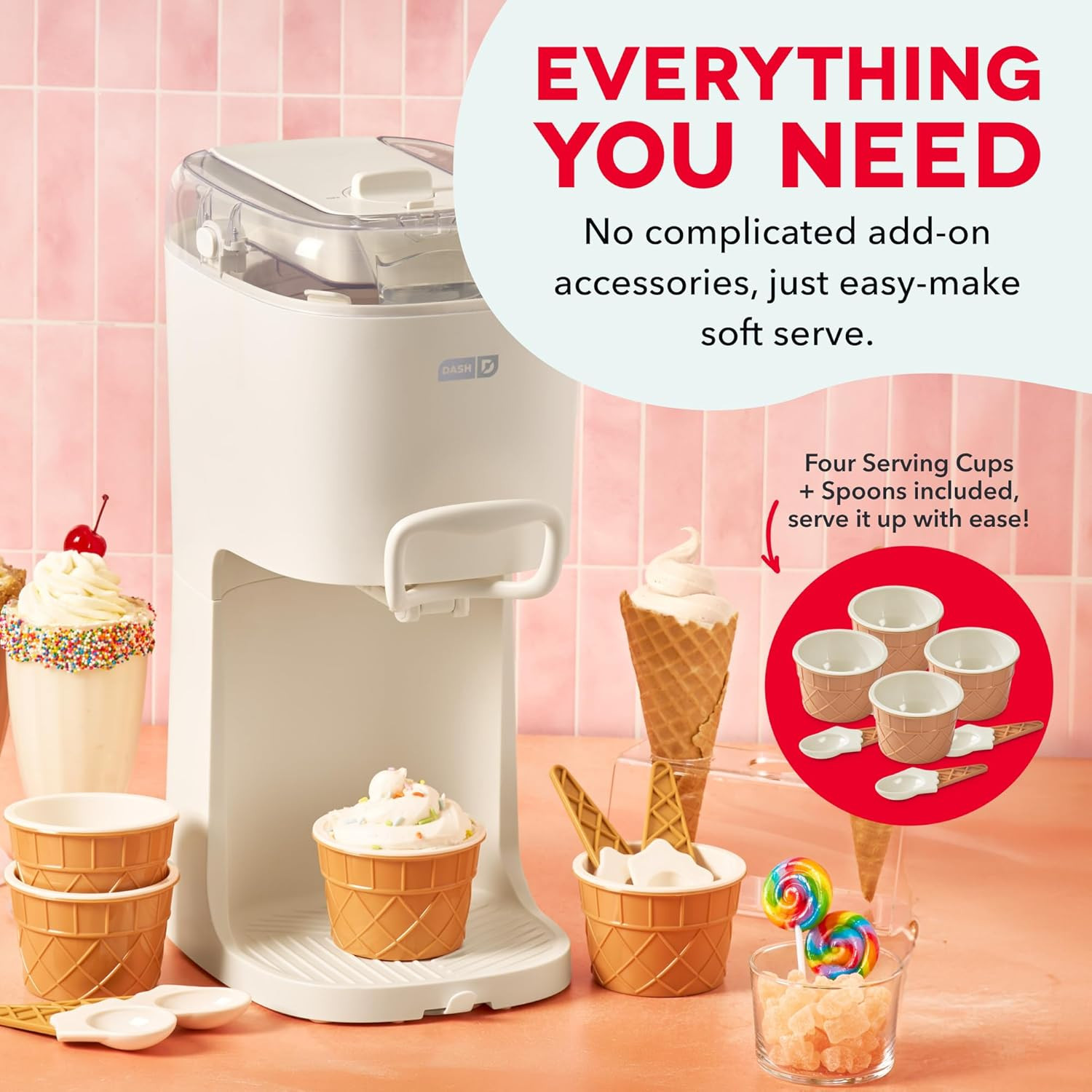 Soft Serve Ice Cream Machine – Frozen Dessert Machine for Soft Serve, Froyo, Sor