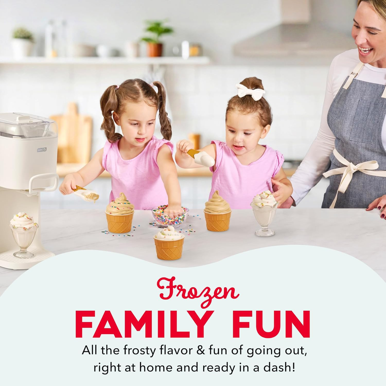 Soft Serve Ice Cream Machine – Frozen Dessert Machine for Soft Serve, Froyo, Sor