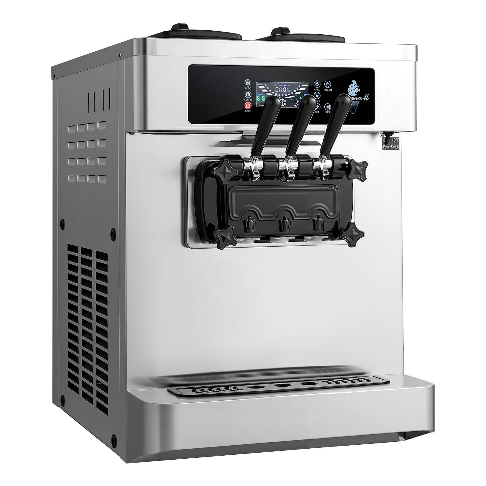 Uimoso Commercial Soft Serve Ice Cream Maker 2200W with 3 Flavors