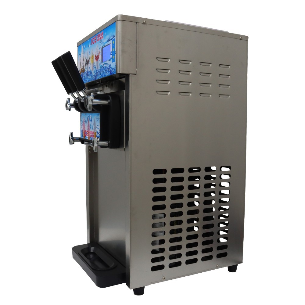 Countertop 3 Head Soft Serve Ice Cream Machine 16-18L/H Ice Cream Maker for Shop