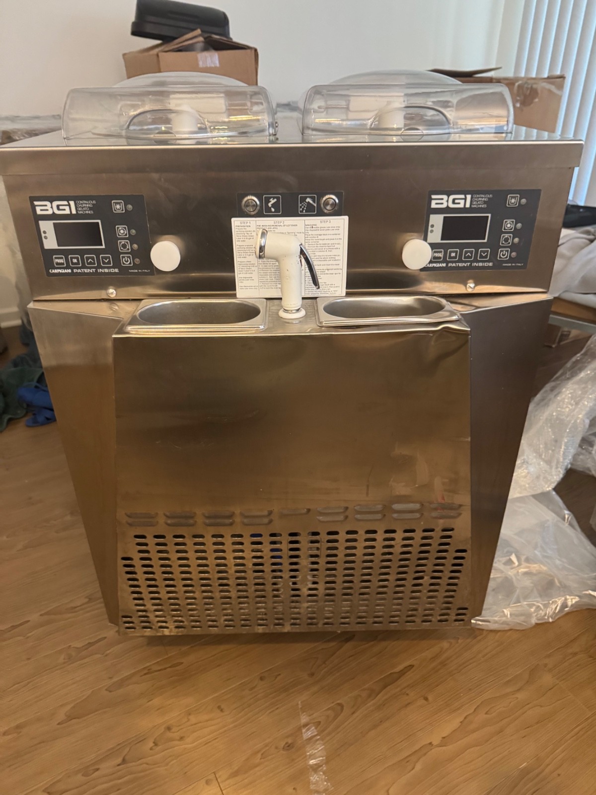 BG Italy INST21 2 Pot Ice Cream/Gelato Machine (Makes ACAI BOWLS)