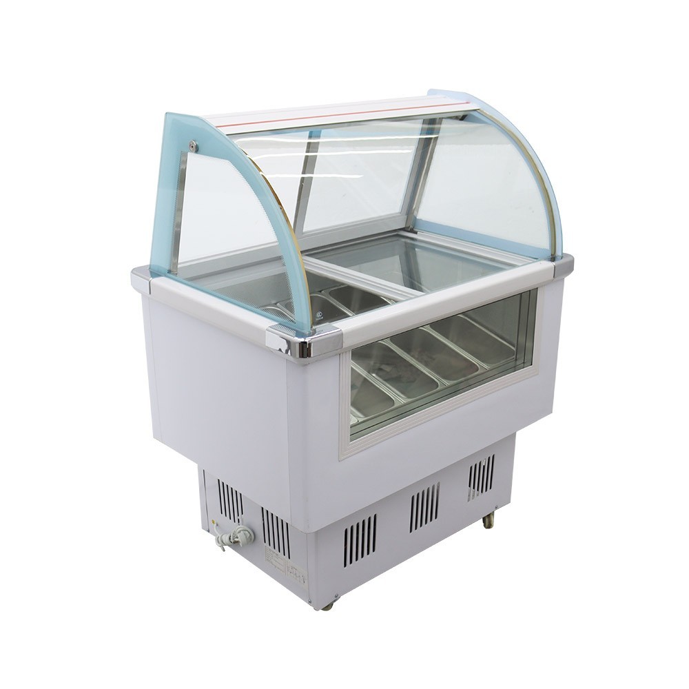 10-PAN Ice Cream Showcase Commercial Hard Ice Cream Display Cabinet220V 2.5L/Pan
