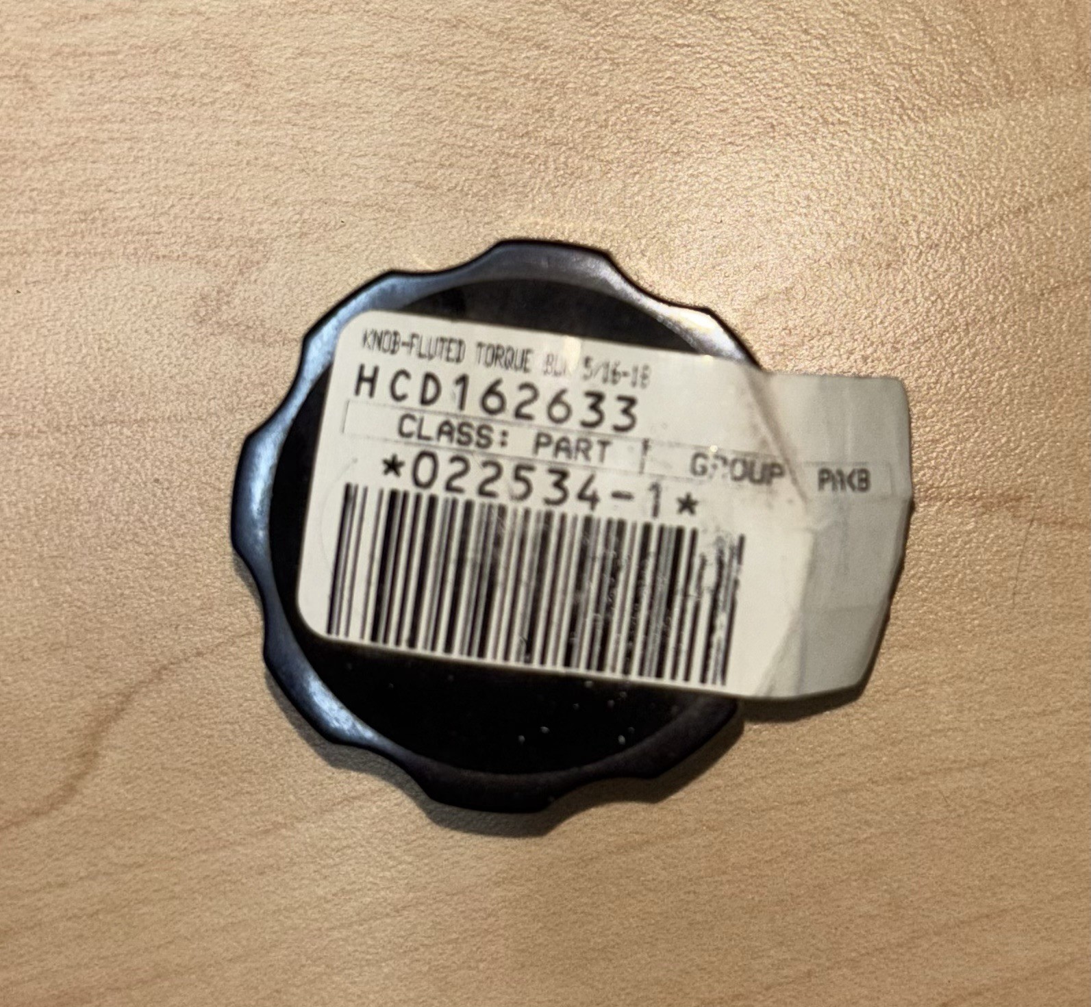Electrofreeze HC162633 KNOB-FLUTED TORQUE BLK 5/16-18 OEM Parts
