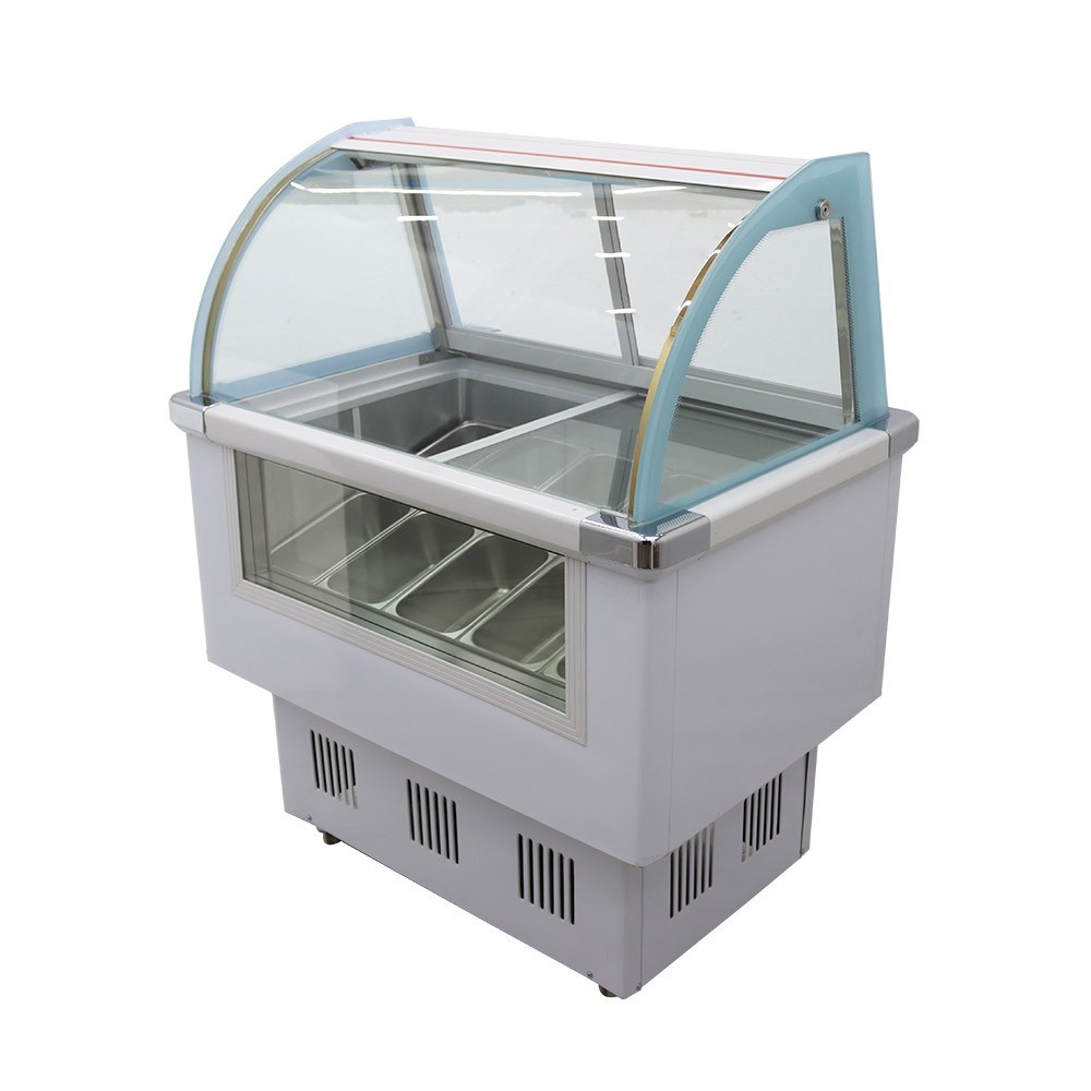 10-PAN Ice Cream Showcase Commercial Hard Ice Cream Display Cabinet220V 2.5L/Pan