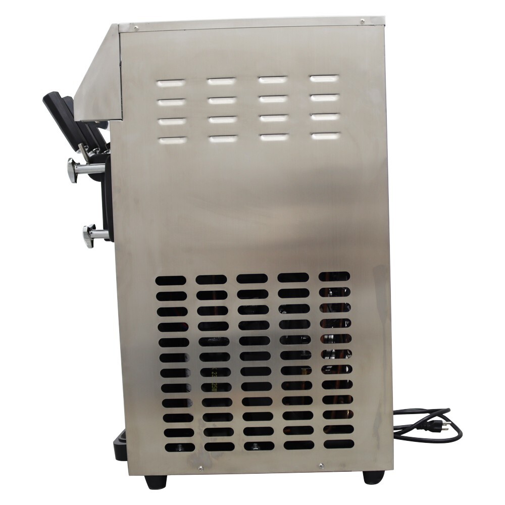 110V 3 Flavors Soft Ice Cream Machine Pre-cooling Ice Cream Maker 3.6L 2-Tank