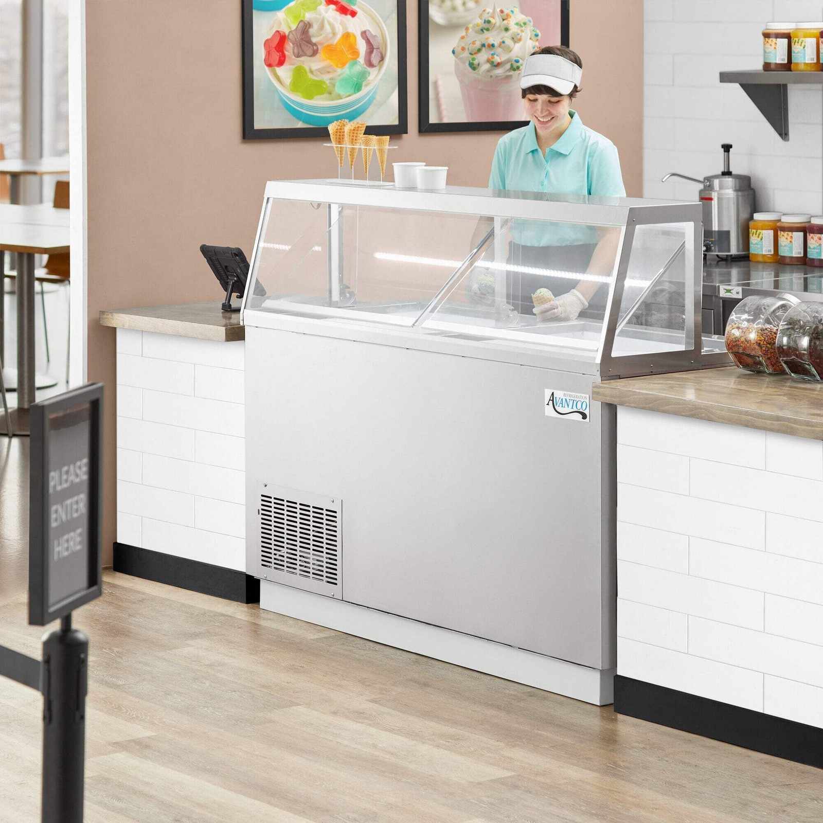 67 3/4″ 12 Tub Stainless Steel Deluxe Ice Cream Dipping Cabinet