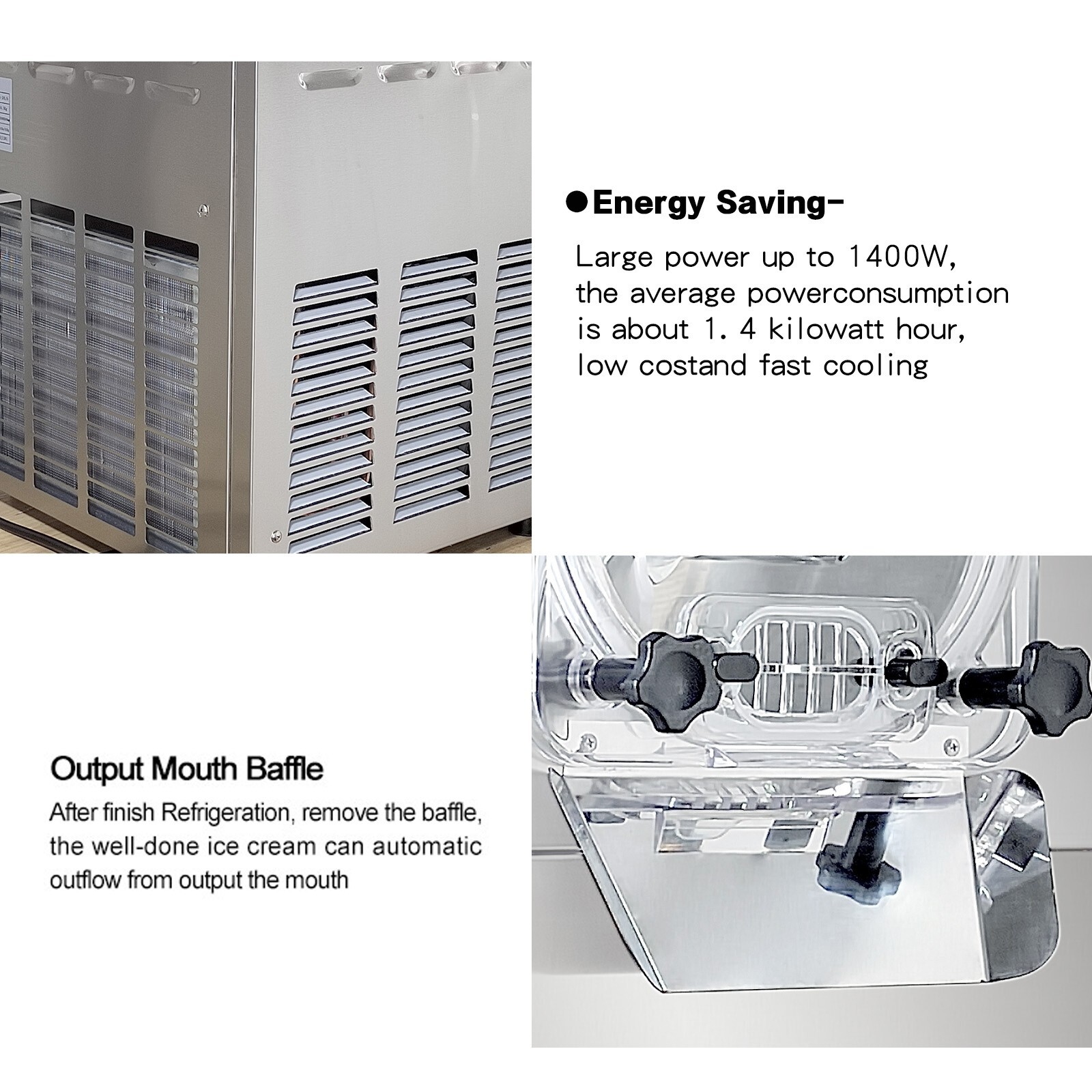 Countertop Hard Ice Cream Machine,Gelato Ice Cream Machine,Mini Ice Cream Maker