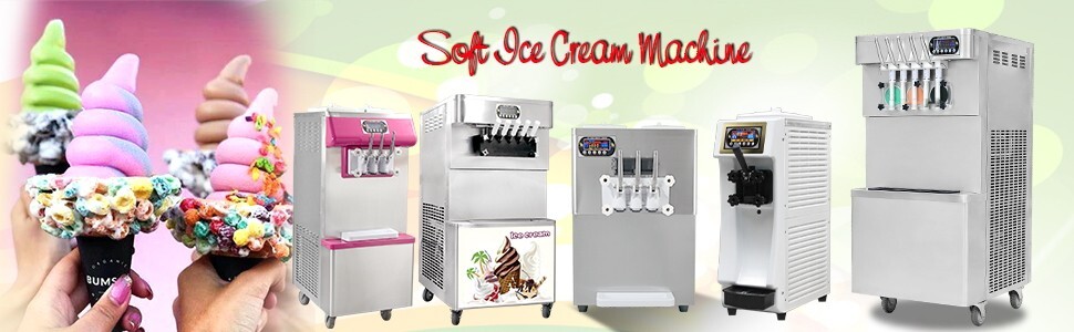 Kolice Commercial Counter top 5 Flavors Soft Serve Ice Cream Machine-110V