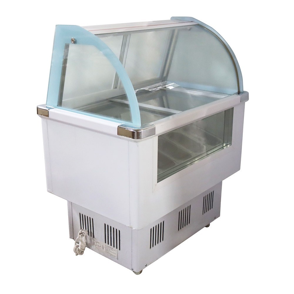 10-PAN Ice Cream Showcase Commercial Hard Ice Cream Display Cabinet220V 2.5L/Pan