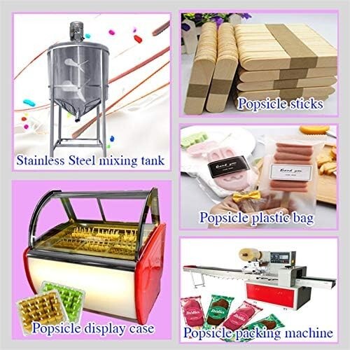 Kolice Commercial 4 mold sets ice popsicle stick making machine ice bars