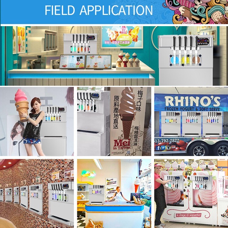 Kolice Commercial 5 flavors soft ice cream maker Soft serve ice cream machine