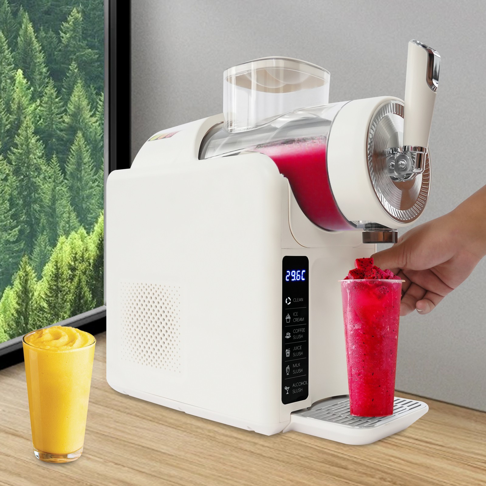 1.8L/0.48 Gallon Shaved Ice Machine Frozen Drink Machine Electric Tabletop 185W