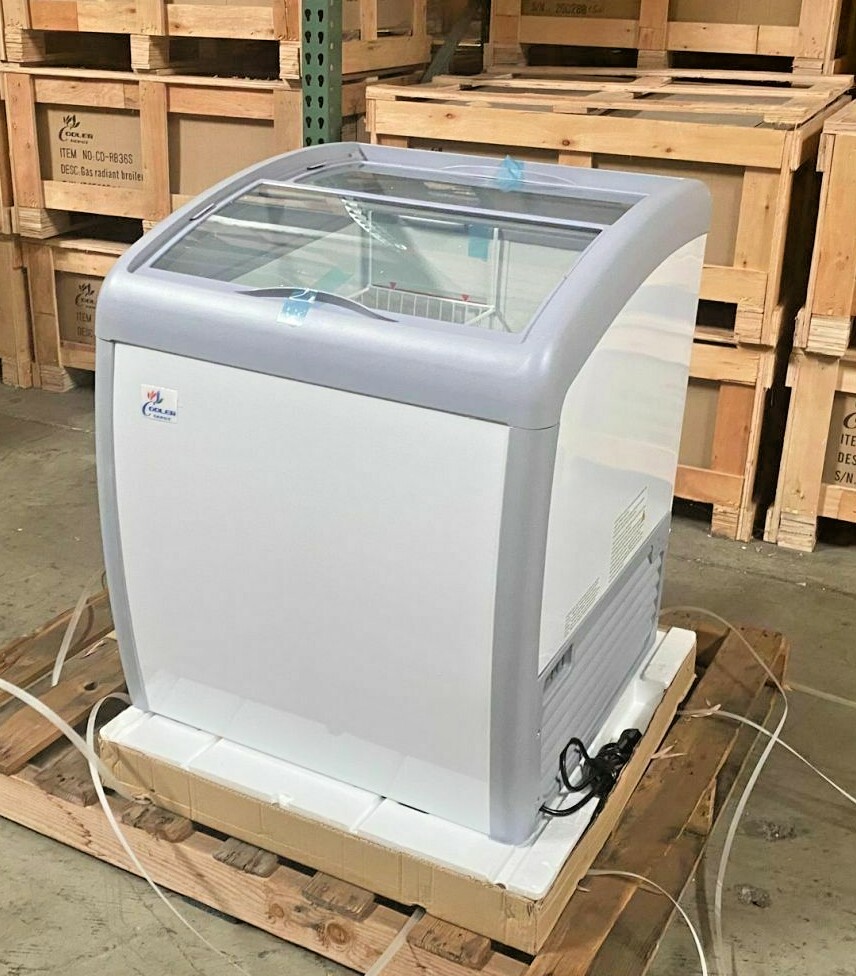 NEW 26″ Ice Cream Gelato Chest Freezer Refrigerator Top Glass Mini Bunker NSF