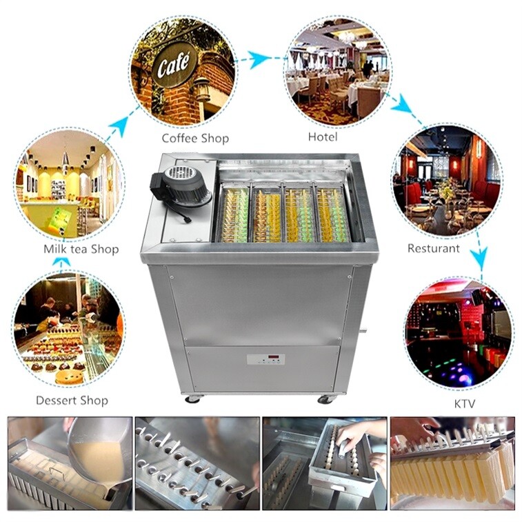 Kolice 4 Slim mold sets ice Popsicle Machine,ice Pop Machine,ice Lolly Machine