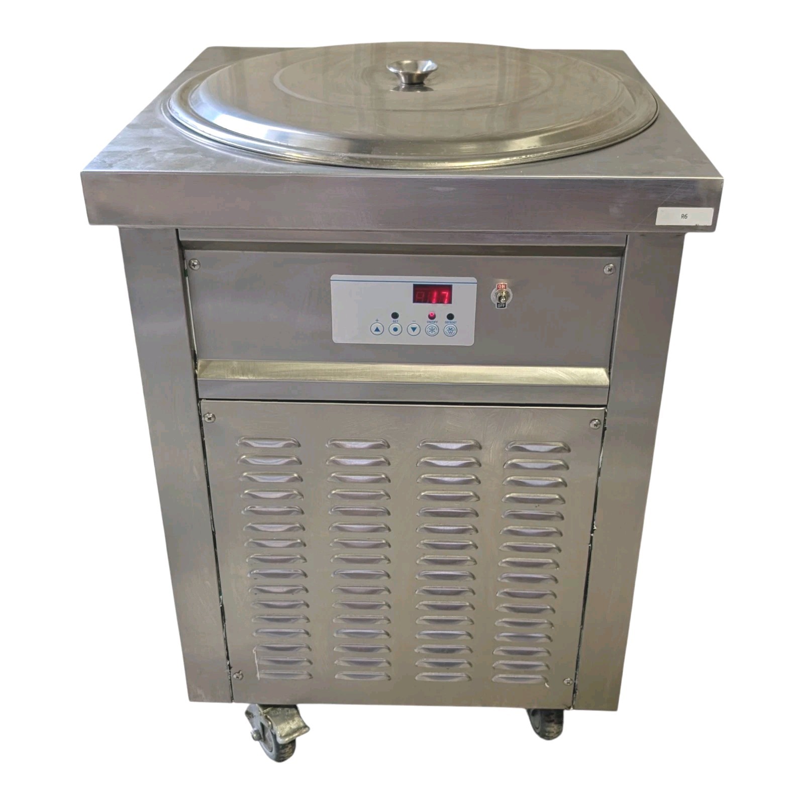 Kolice ETL Commercial Ice Cream Roll Machine KO600P 22″ Single Round Ice Pan Lid