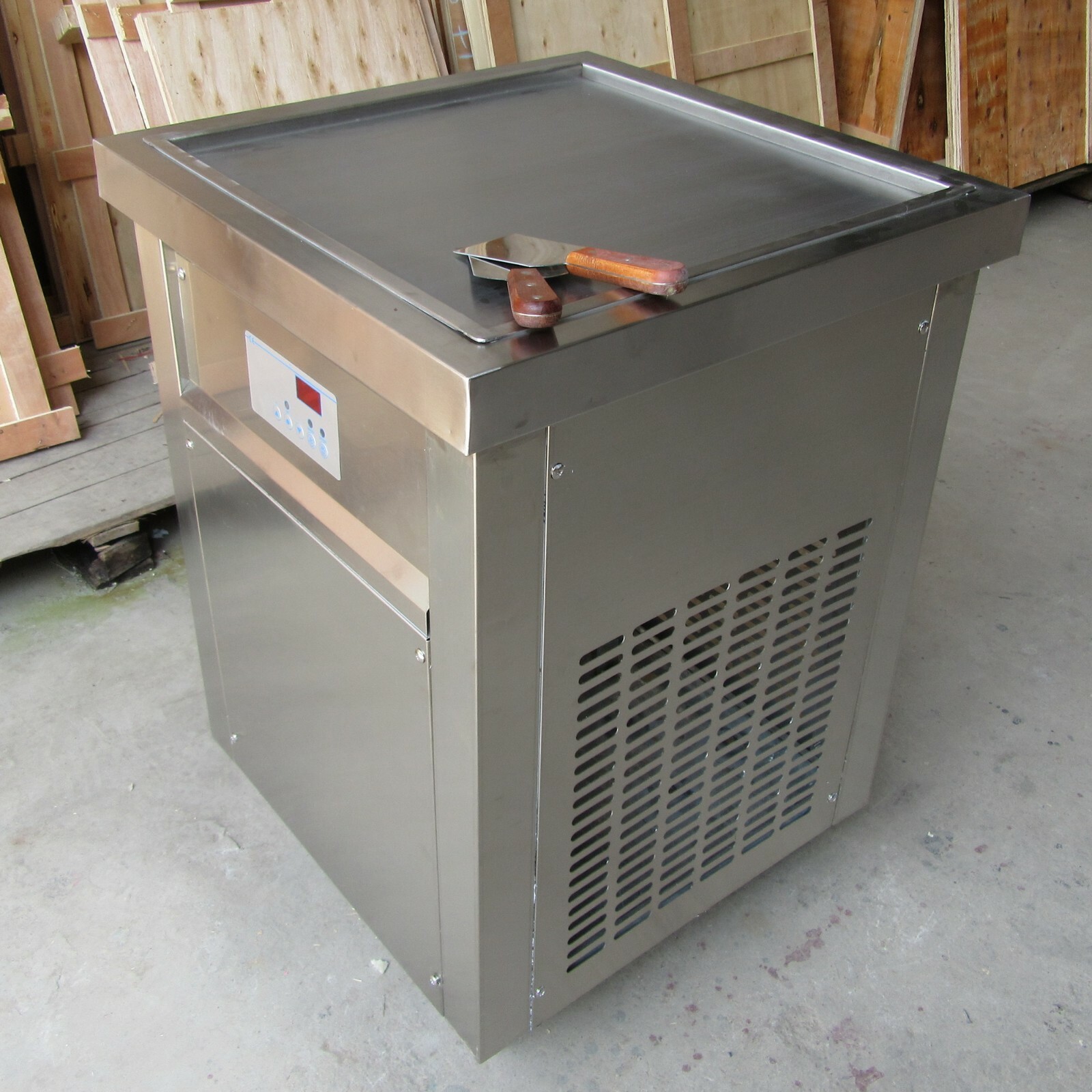 Kolice Commercial 21″ x 21″ Square Pan Fried Ice Cream Roll Machine-ETL