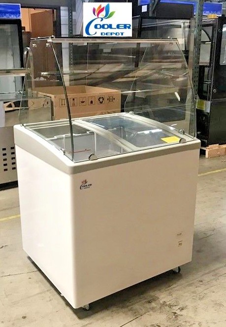 NEW 31″ Ice Cream Popsicle Glass Dipping Freezer Showcase Display Commercial NSF