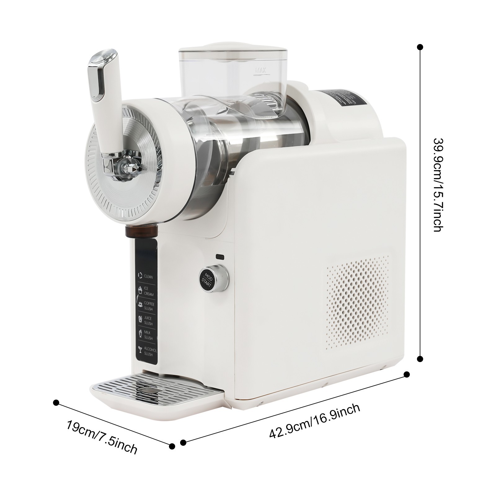 1.8L/0.48 Gallon Shaved Ice Machine Frozen Drink Machine Electric Tabletop 185W
