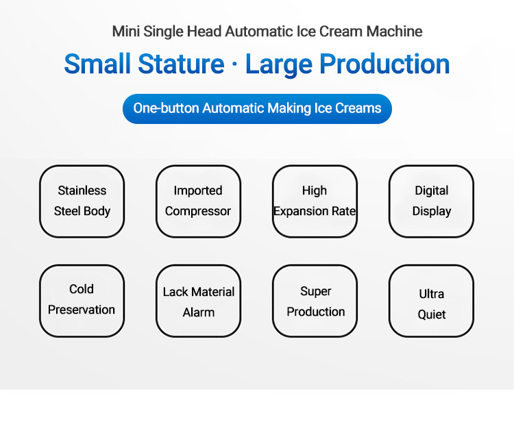 FactorySale Automatic Ice Cream Maker Single Flavor Soft Serve Ice Cream Machine