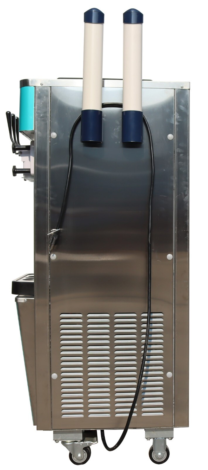 110V 3-Head Vertical Soft Ice Cream Machine LCD Digital 20-30L/h Output 1800W