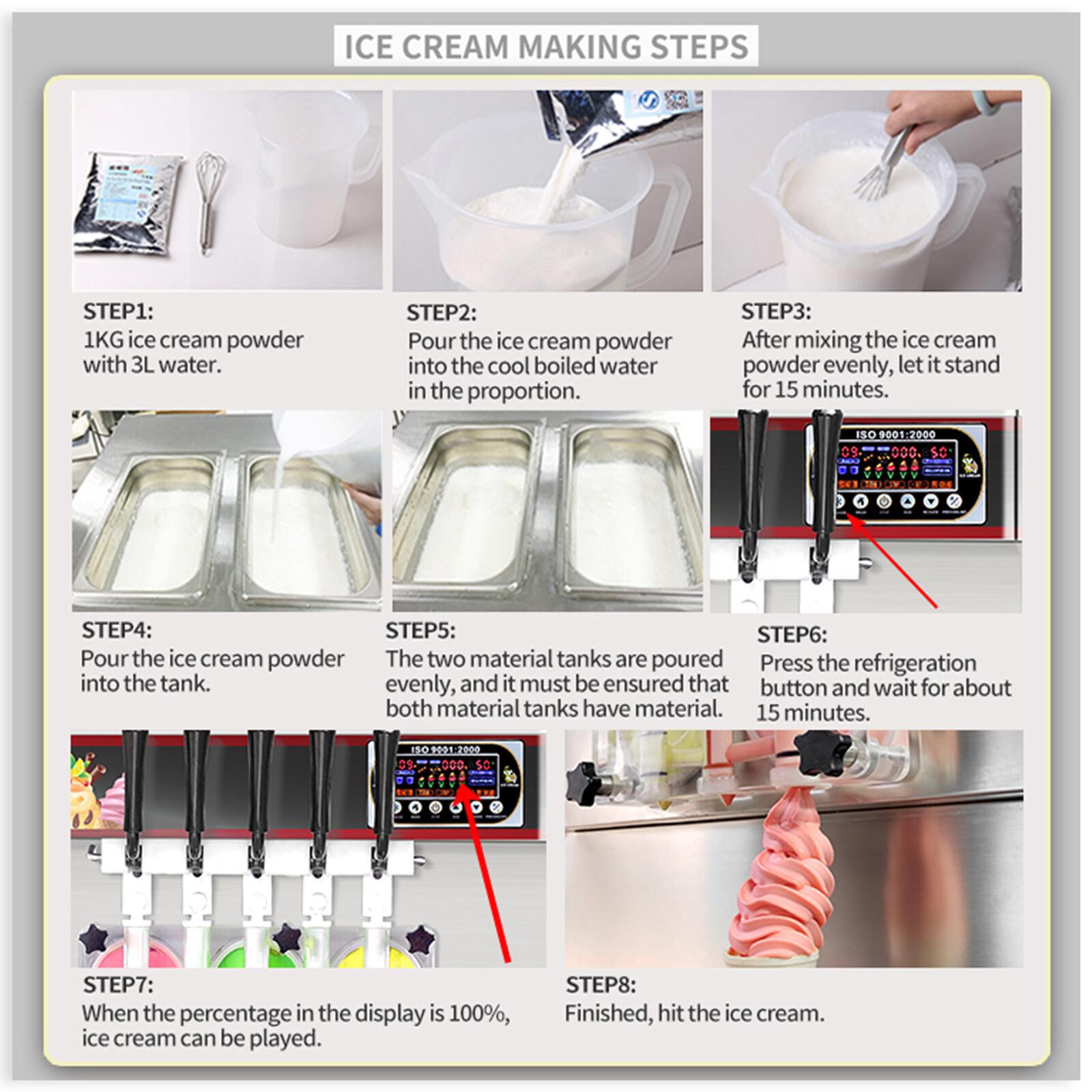 Kolice ETL Commercial countertop 2+1 mixed flavors soft ice cream machine