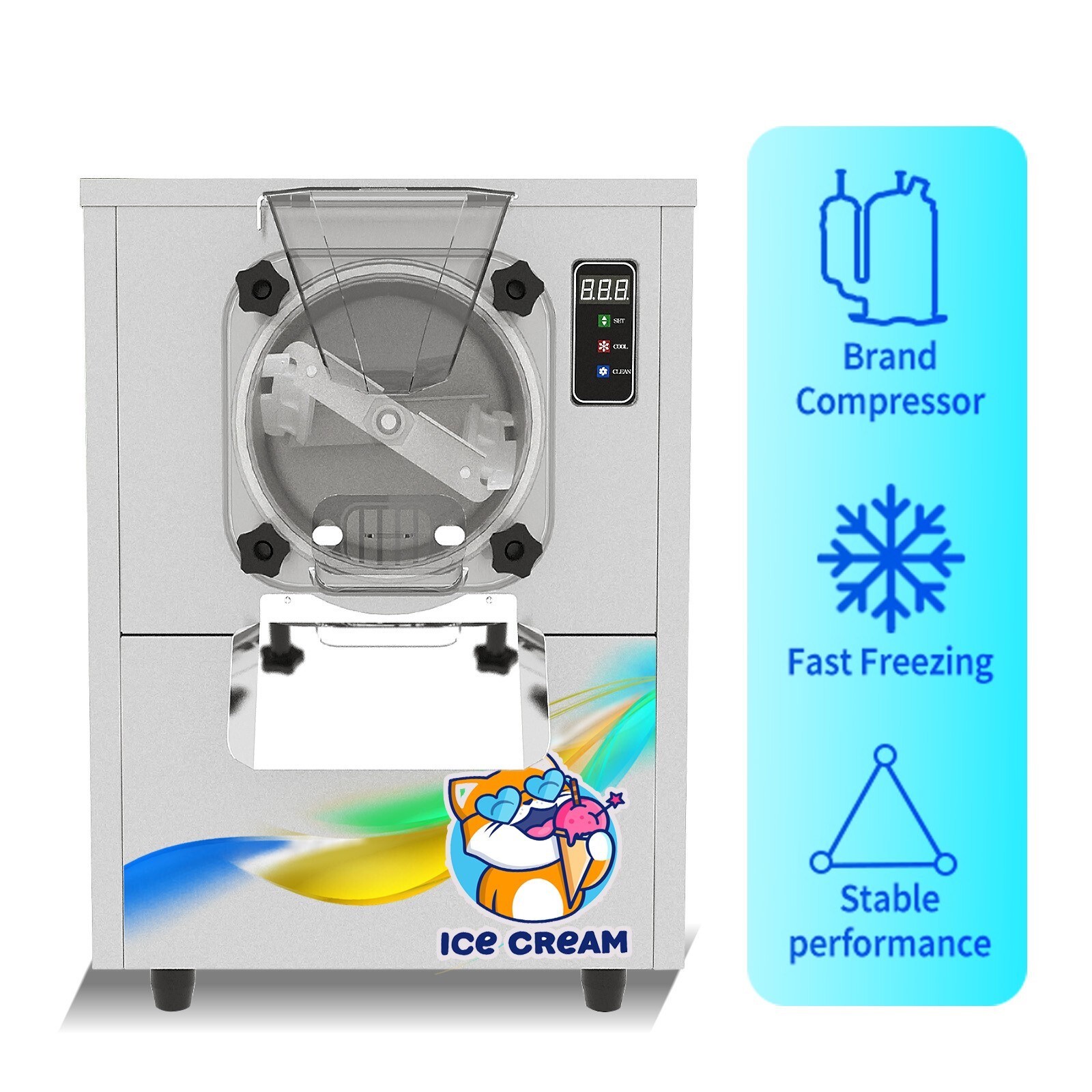 Commercial Mini Tabletop Hard ice Cream Machine,countertop ice cream machine