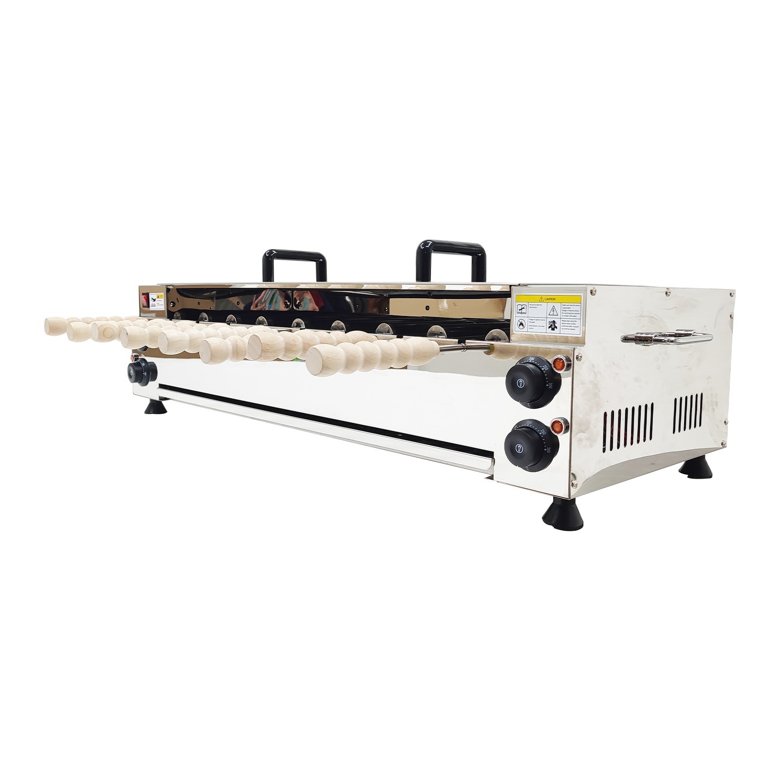 220V Chimney Cake Roll Oven Maker Electric Ice Cream Cone Machine 6KW