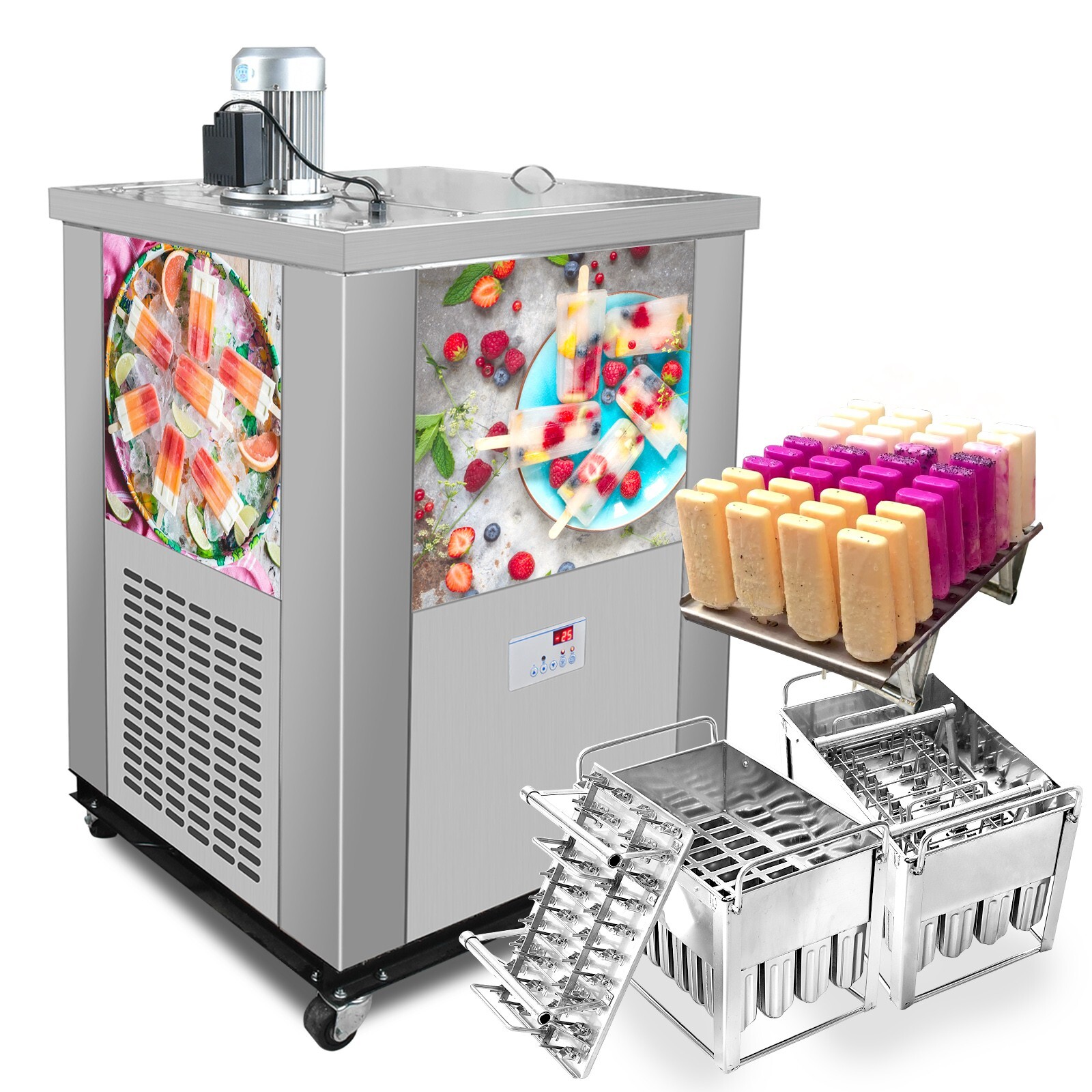 Kolice commercial 2 mold sets ice popsicle machine, ice lollipop machine