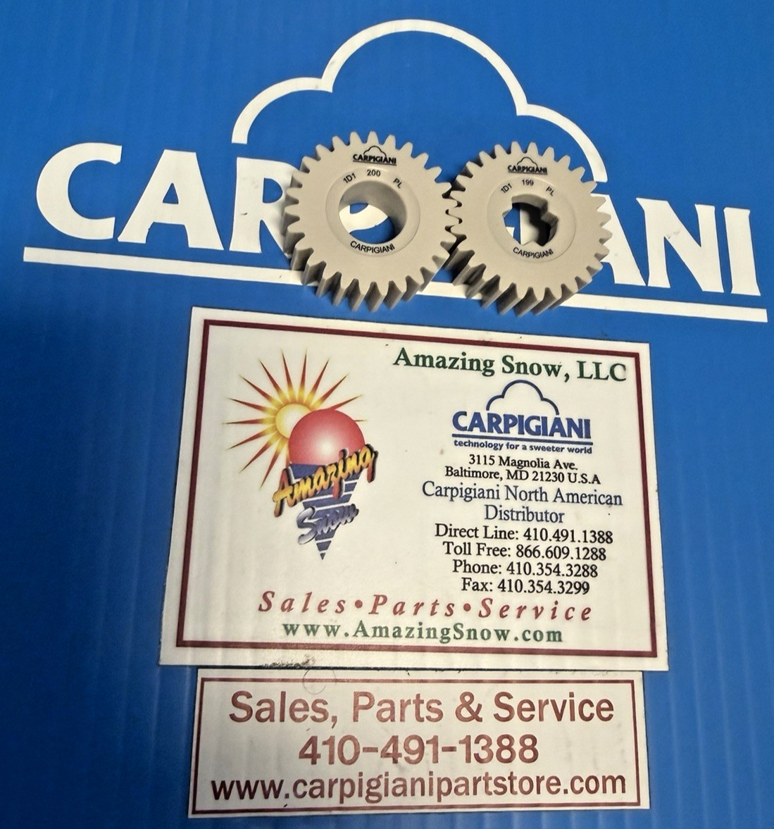 Carpigiani Parts Coldelite Whipped Cream Machine Pump Gears Set KW-50 MINIWIP