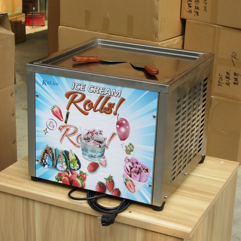 USA Kolice Countertop fried ice cream machine 18″X18″ square pan-auto defrost