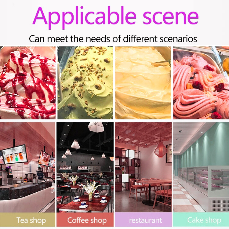 Kolice Commercial Countertop Hard ice Cream Machine,Water Ice Machine