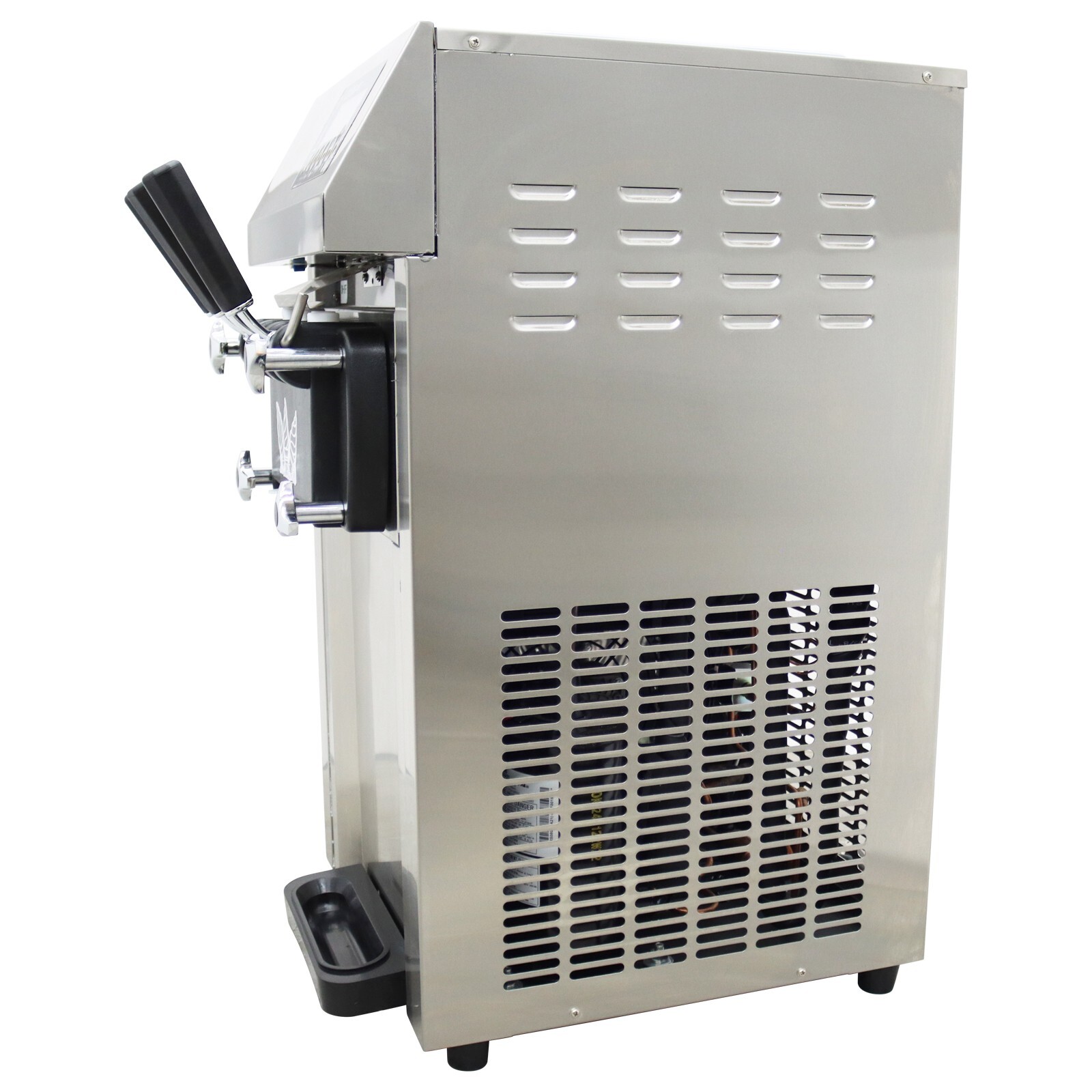 110V Tabletop 3 Flavors Soft Serve Ice Cream Maker Pre-cooling Double Cylinders