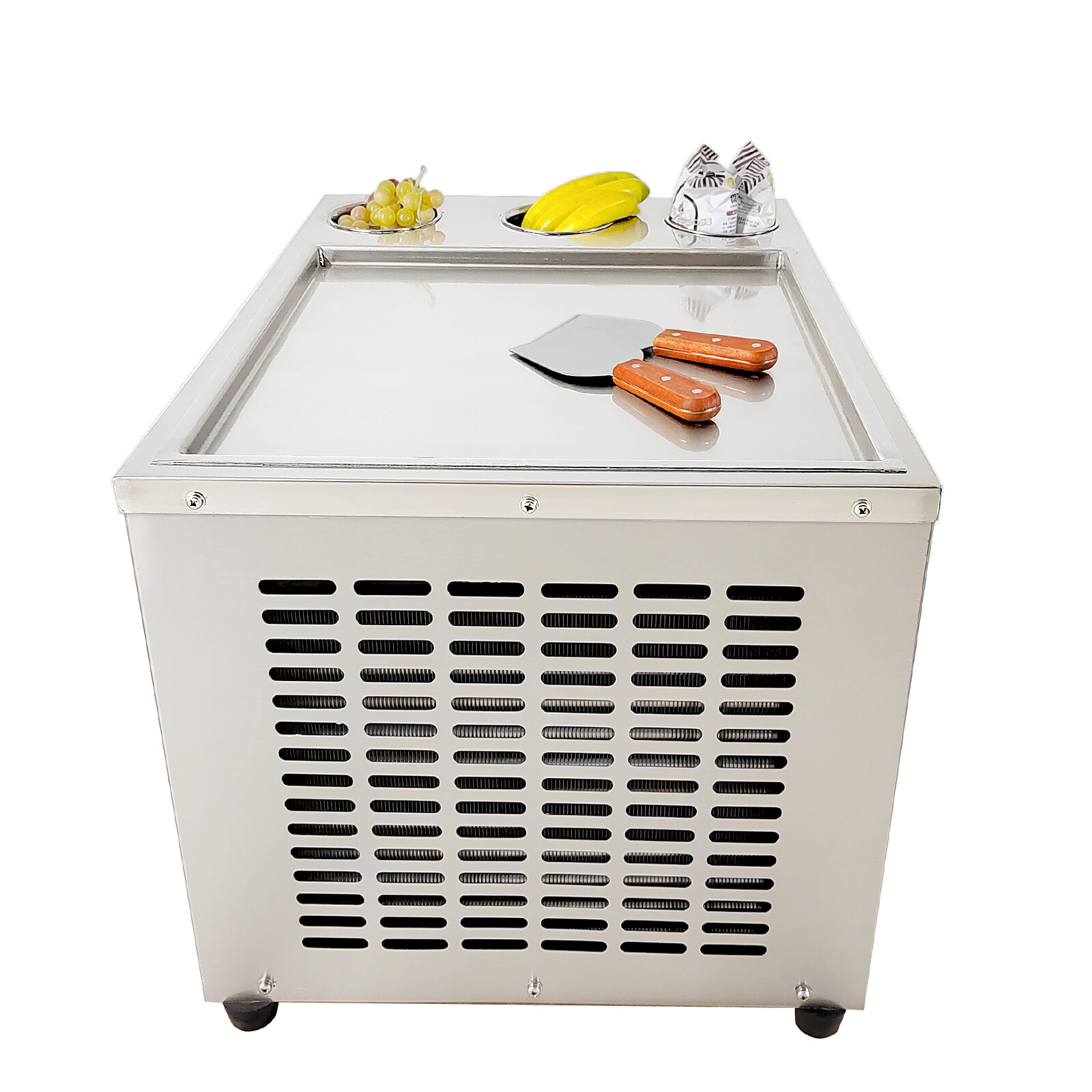 USA Kolice Countertop fry ice cream machine 18”x18” square pan with 3 tanks