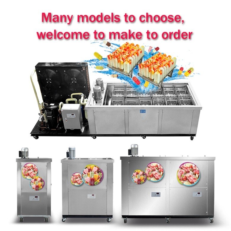 Commercial 4 mold sets ice popsicle sticks making machine,ice pops machine