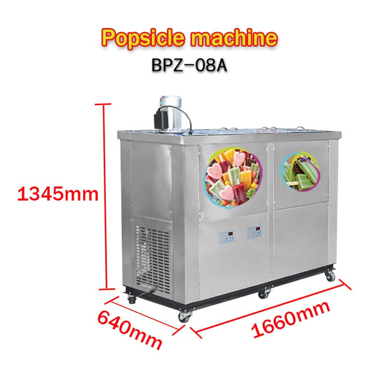 Kolice Commercial 8 Brazilian Slim Design Ice Sticks Popsicle Machine,Ice bars
