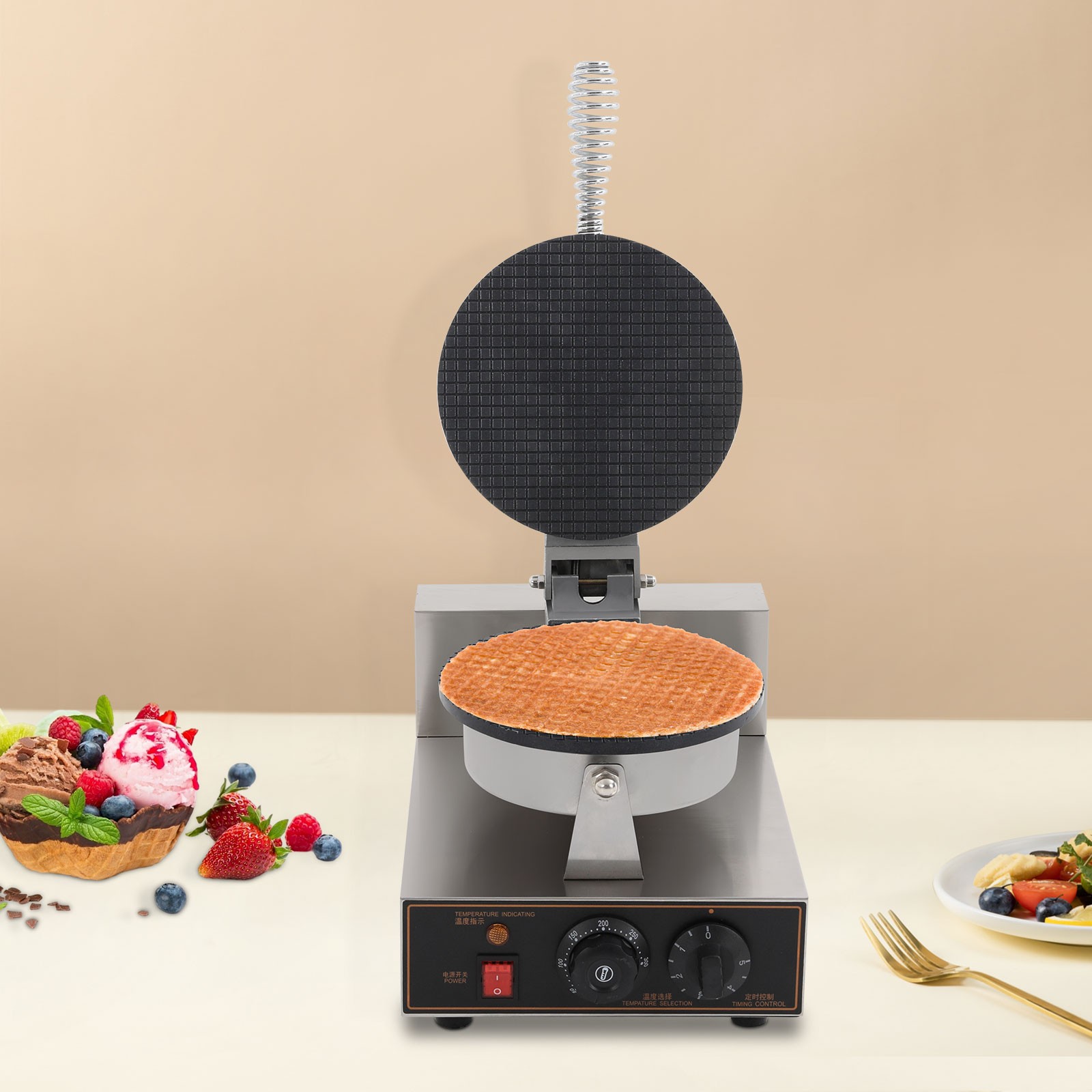 Ice Cream Cone Machine Electric Egg Roll Commercial Mold Ice Cream Cone Maker