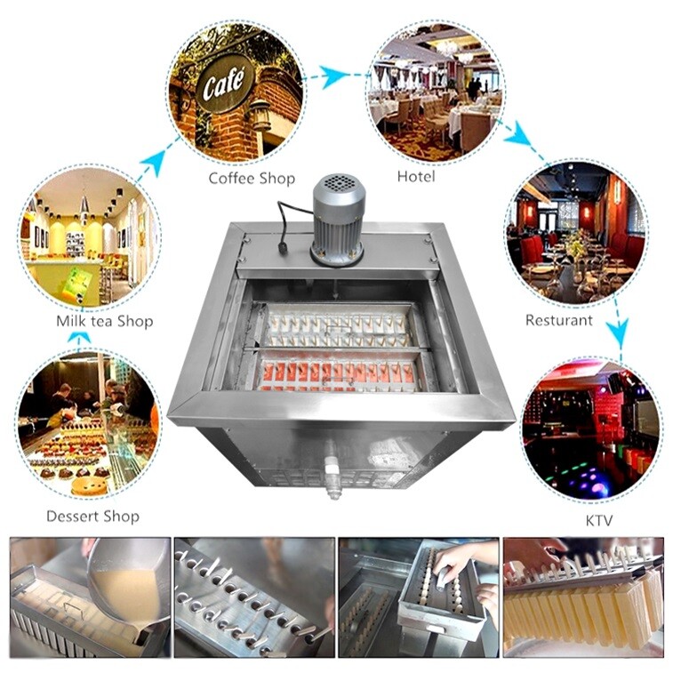 USA 2 Slim Molds ice Popsicle Machine, ice pop Machine,ice Lolly Making Machine