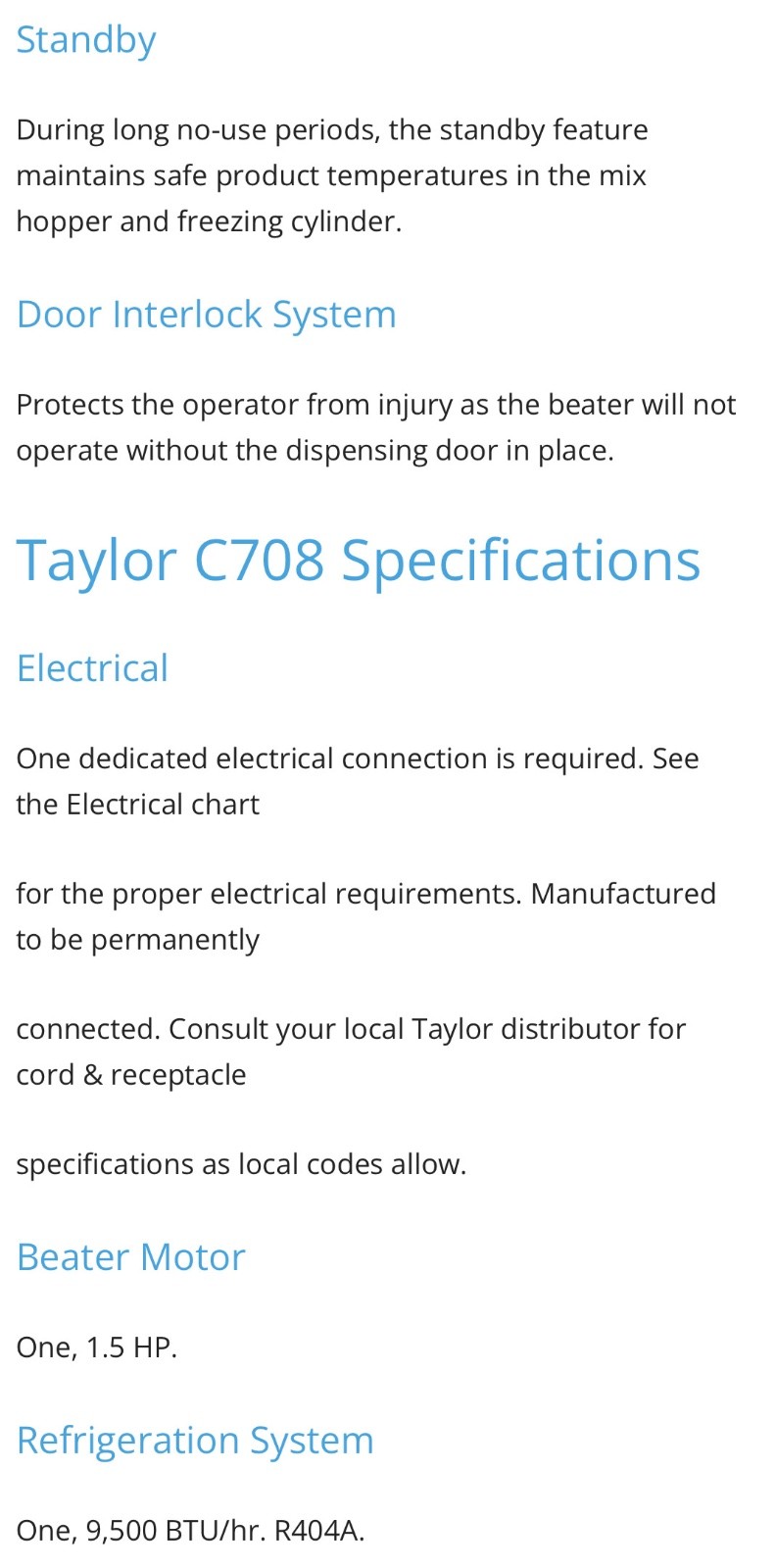 Taylor C708 Soft Serve Ice Cream Machine. Air Cooled | Freight or Pickup