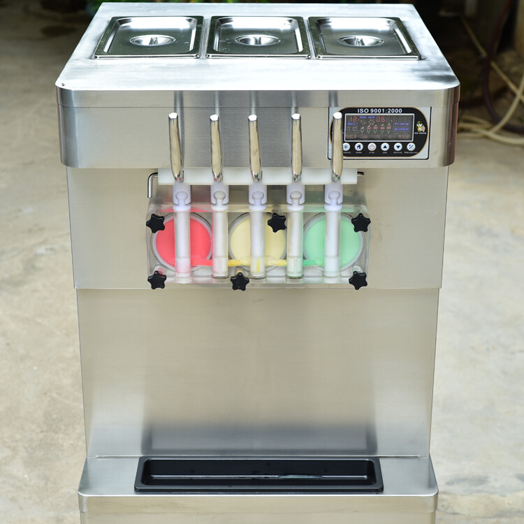 Kolice ETL Commercial Heavy Duty 5 Flavors Yogurt Soft Serve Ice Cream Machine
