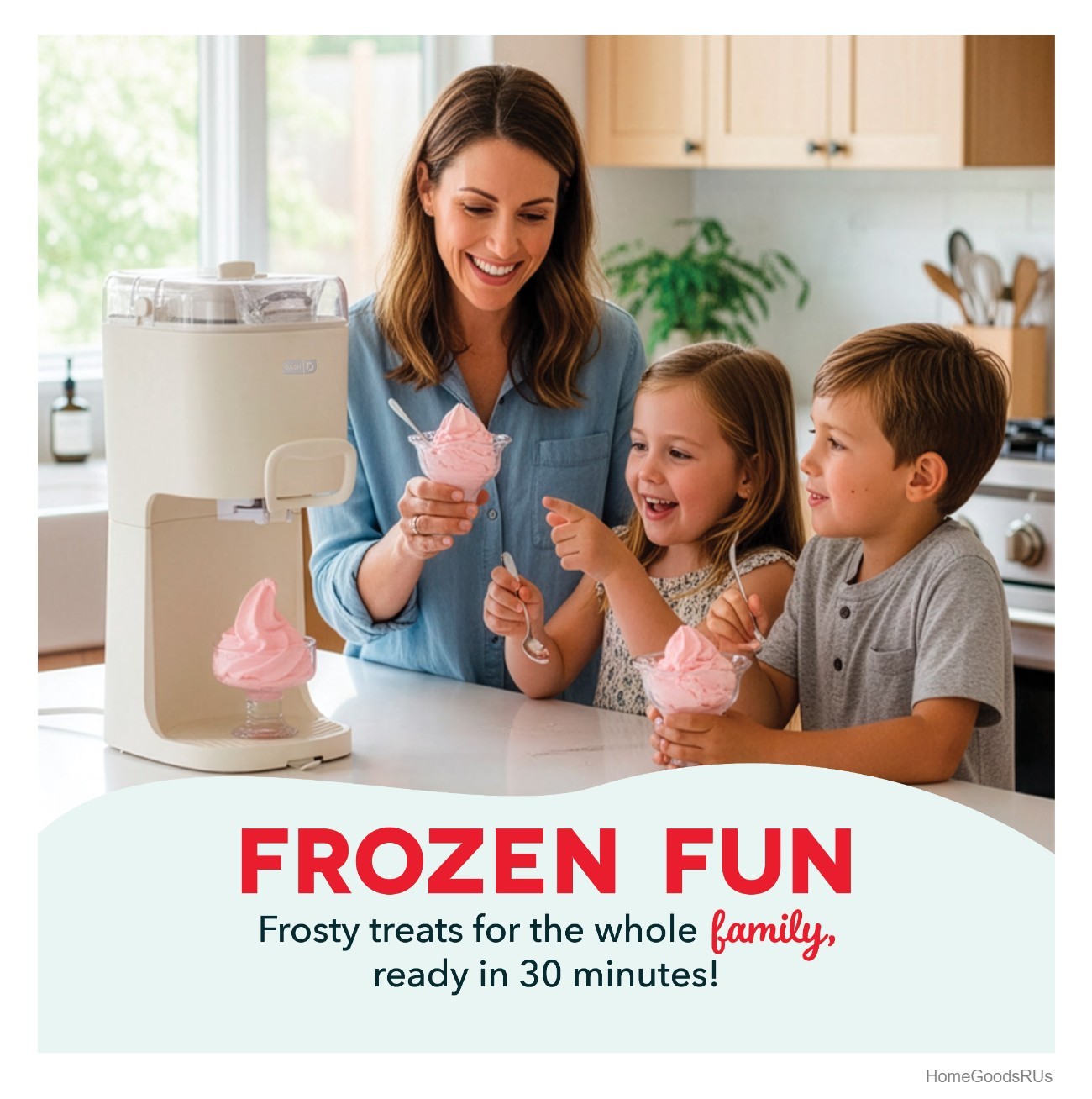 Soft Serve Ice Cream Maker Countertop 35 Min Dessert Machine Includes Recipes