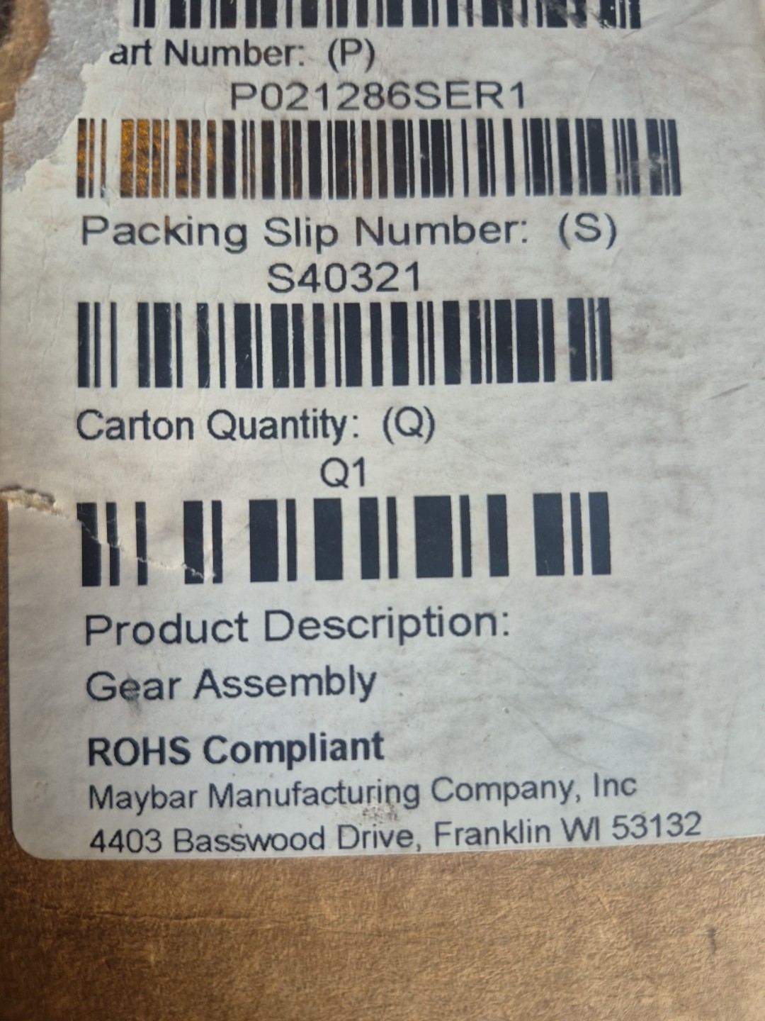 Taylor Gear Box Reducer for Soft Serve Ice Cream Machine – 021286