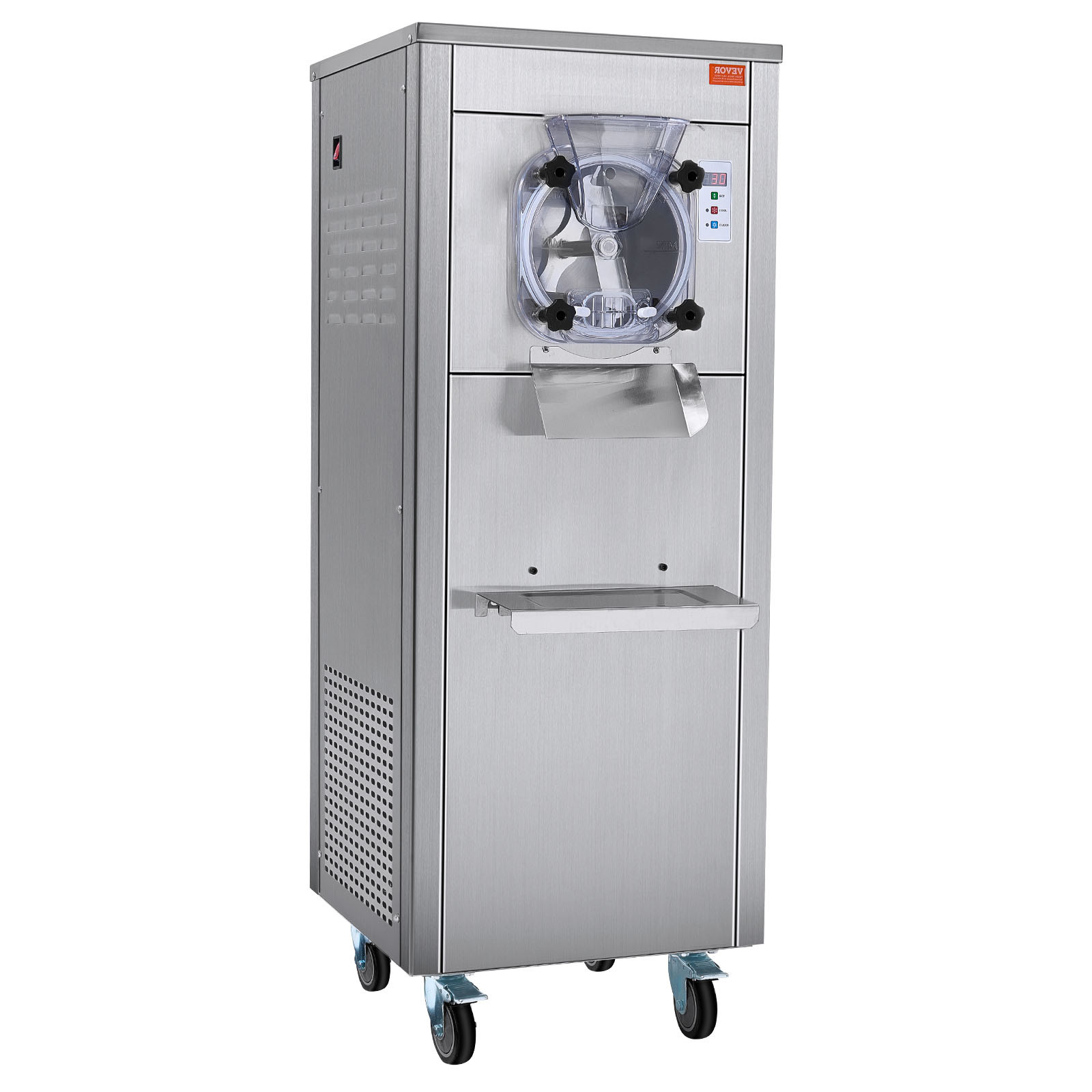 VEVOR Commercial Hard Serve Ice Cream Machine Maker 18 L/H Yield Single Flavor