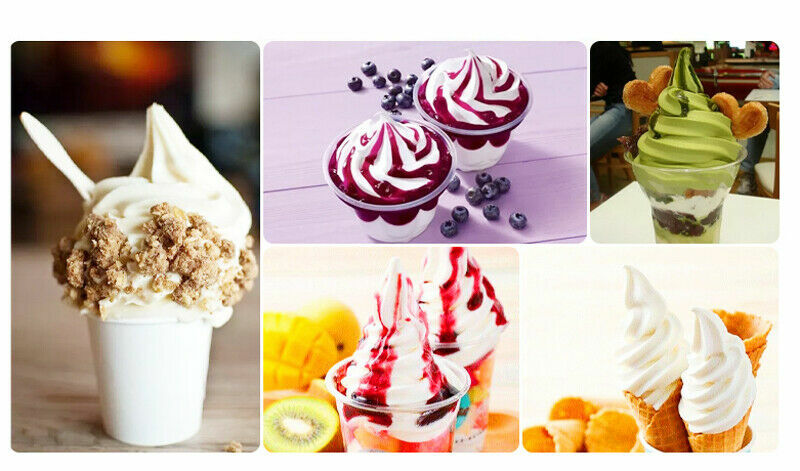 Commercial Soft Serve Ice Cream Machine Ice Cream Maker 3 Head Easy Operate Tool