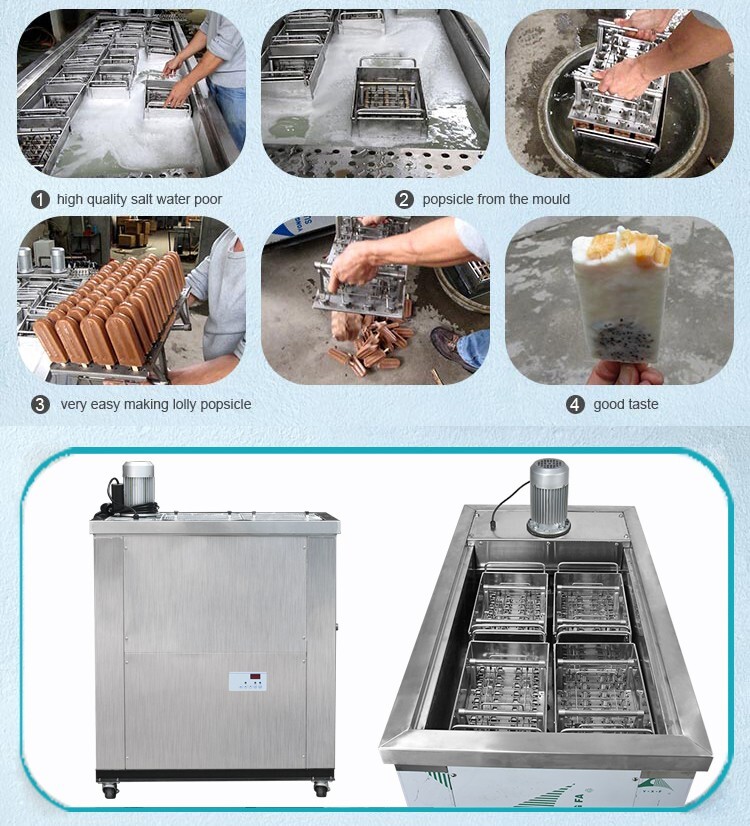 Kolice Commercial 4 Mold Sets ice Cream Popsicle Machine,ice pop maker,ice bars