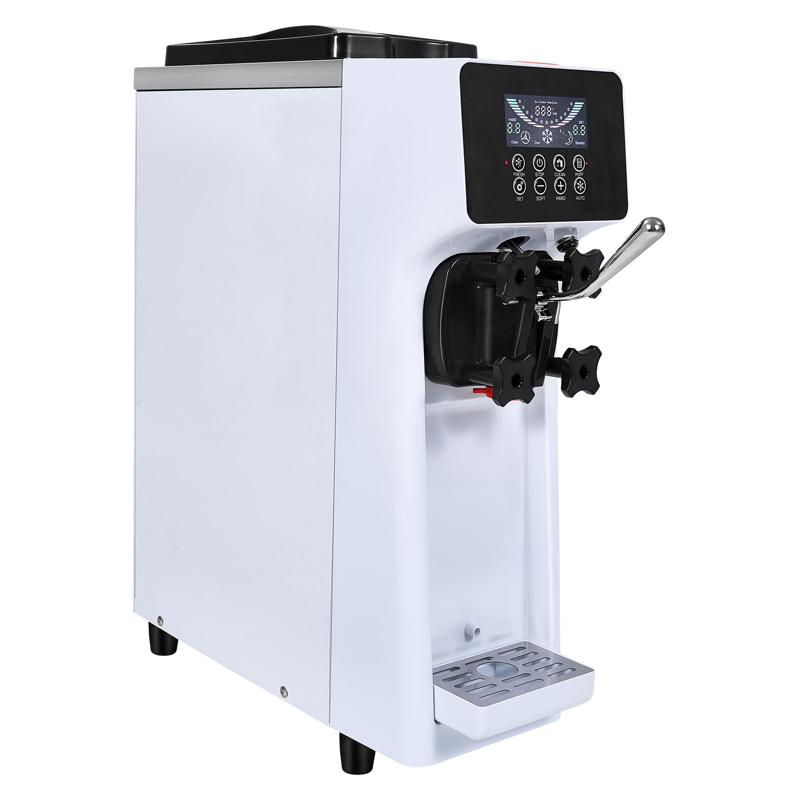 Uimoso Soft Serve Ice Cream Machine Maker 10L/H Yield Single Flavor Countertop