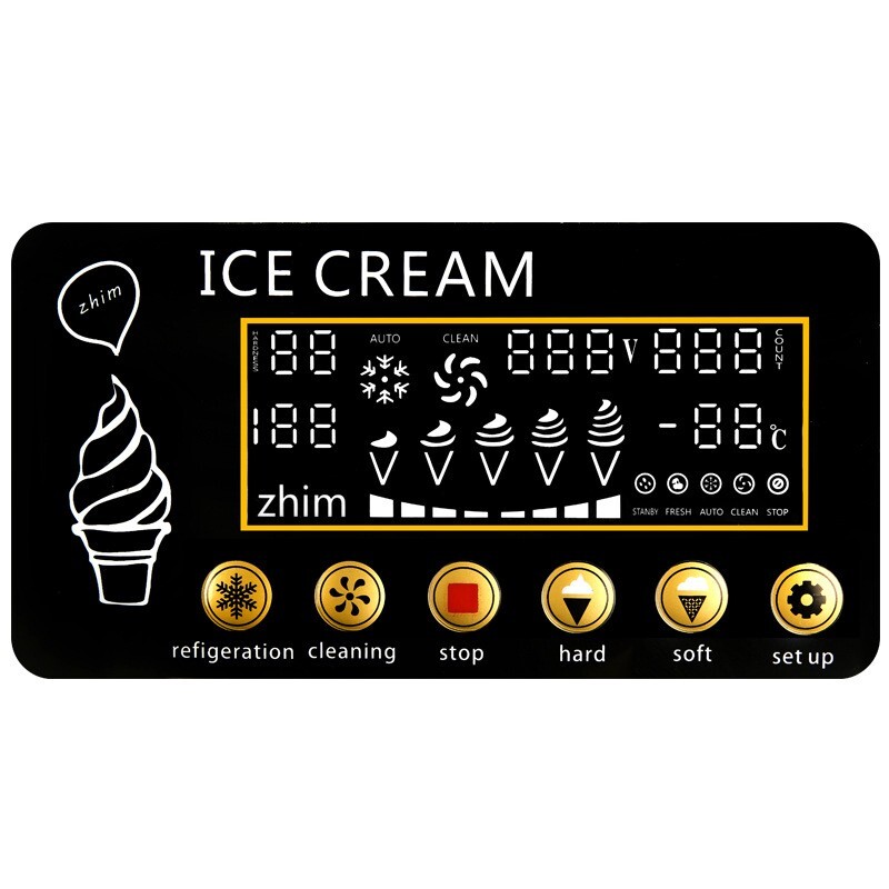3 Flavor Soft Serve Ice Cream Machine Countertop 3.5L Two Hopper for Overnight