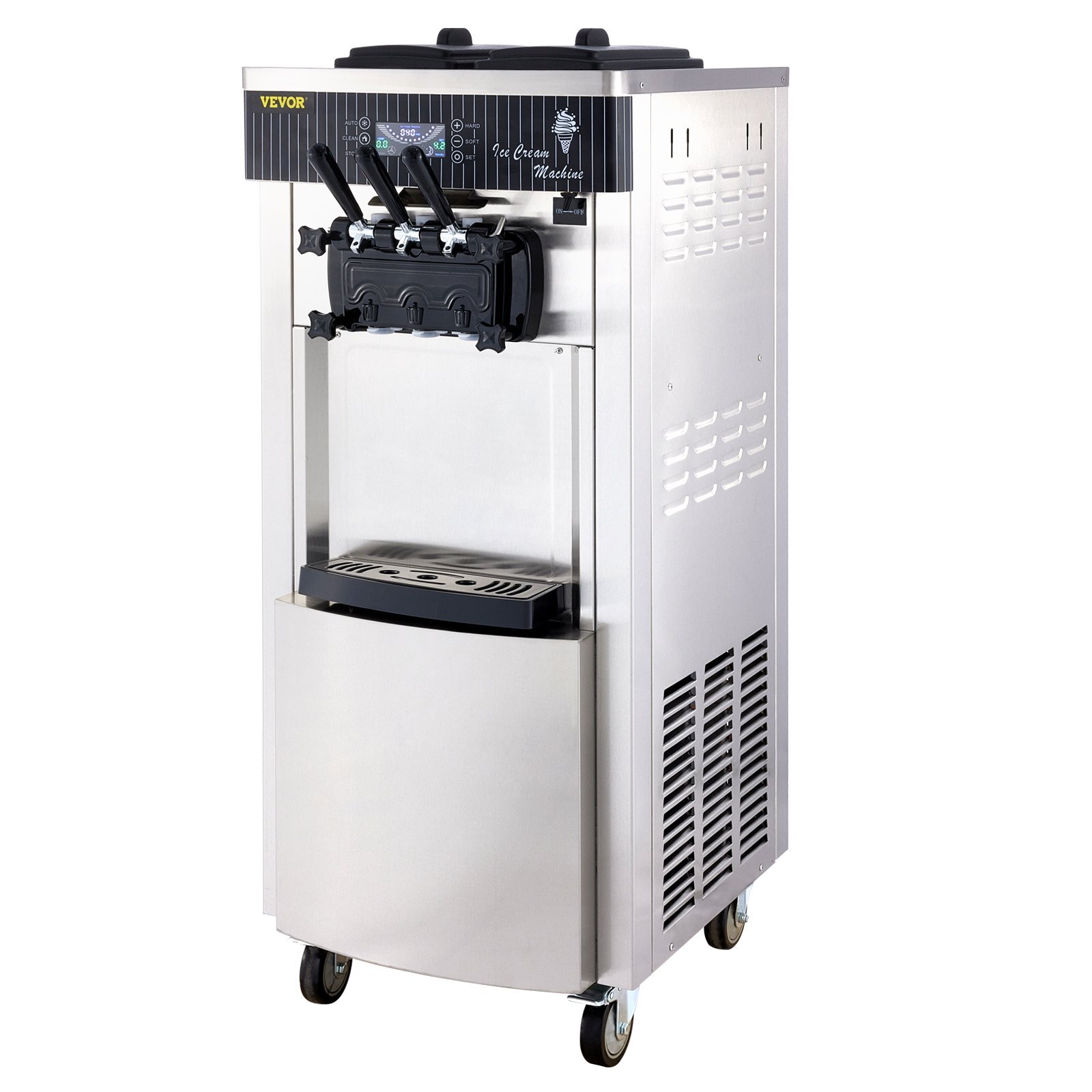 Commercial Ice Cream Machine 3-Flavor Soft Serve Ice Cream Maker High Production